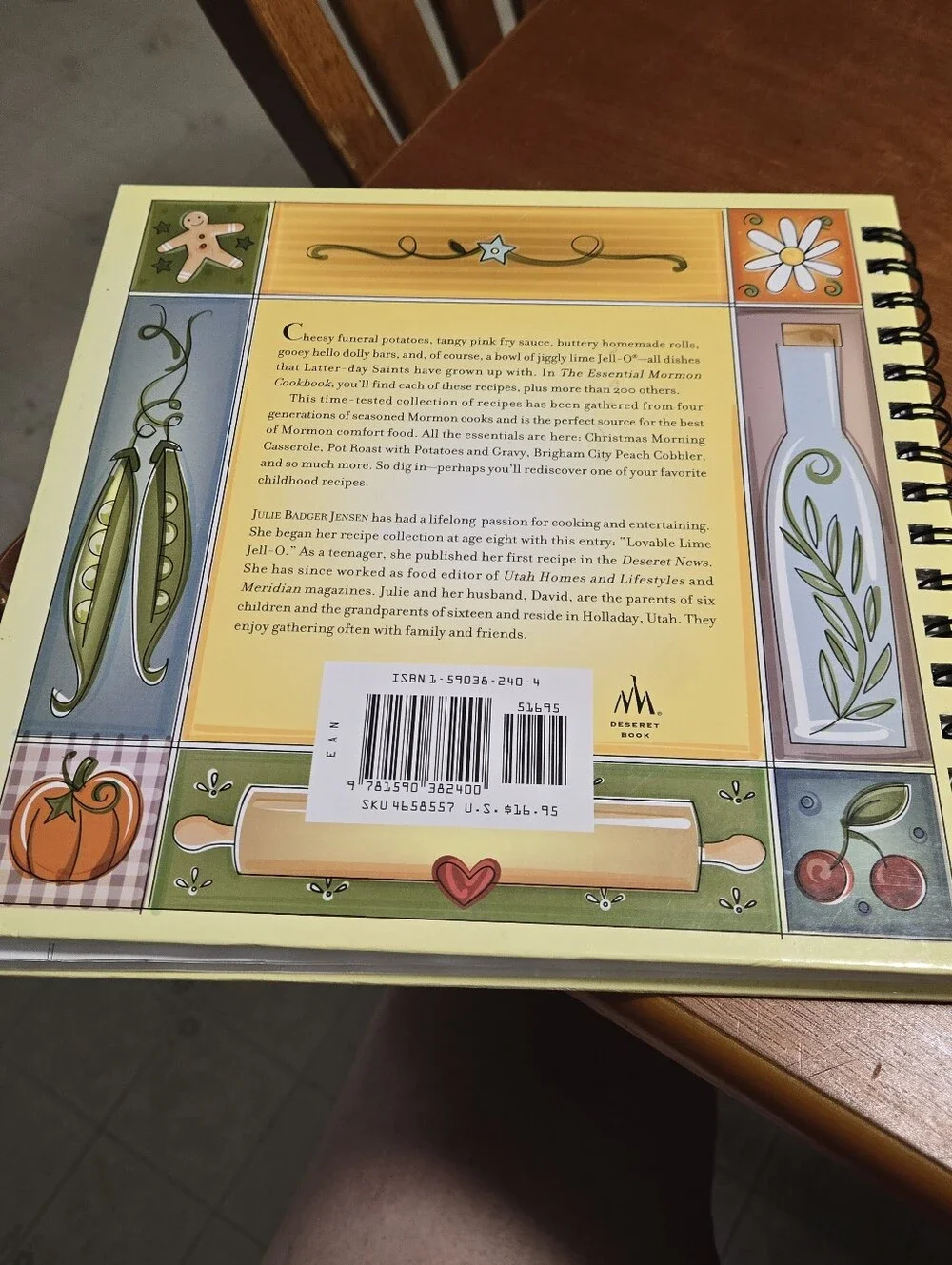 The Essential Mormon Cookbook by Julie Badger Jensen - Yellow Cover